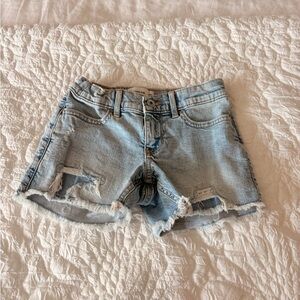 Abercrombie Kids Denim Blue Frayed Shorts